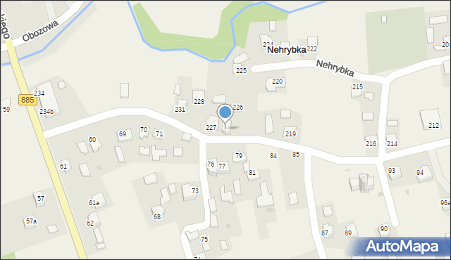 Nehrybka, Nehrybka, 227a, mapa Nehrybka