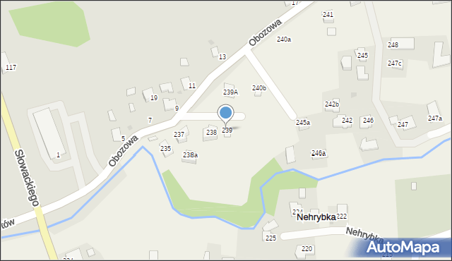 Nehrybka, Nehrybka, 239, mapa Nehrybka