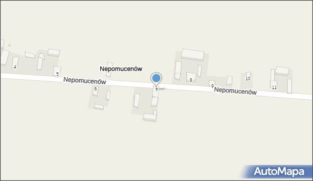 Nepomucenów, Nepomucenów, 7, mapa Nepomucenów