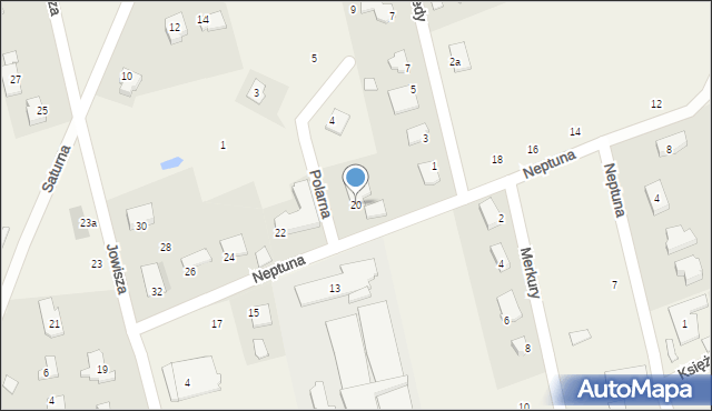 Nowa Wieś, Neptuna, 20, mapa Nowa Wieś