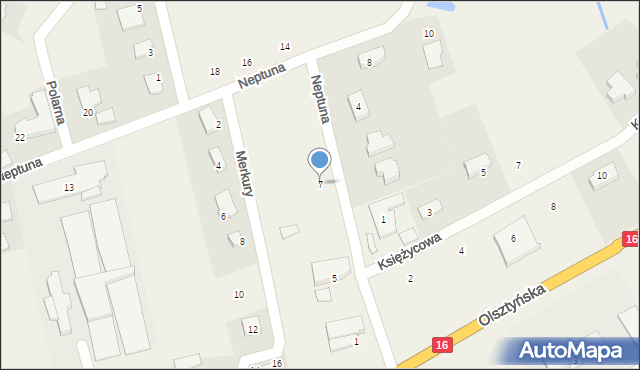 Nowa Wieś, Neptuna, 7, mapa Nowa Wieś