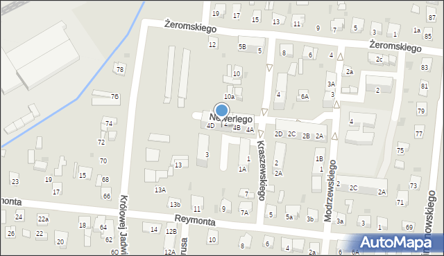 Ostrów Wielkopolski, Newerlego Igora, 4C, mapa Ostrów Wielkopolski