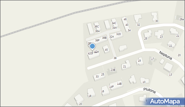 Straszyn, Neptuna, 42E, mapa Straszyn