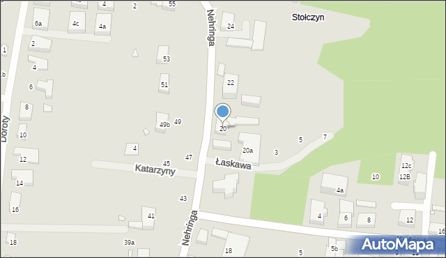 Szczecin, Nehringa Władysława, 20, mapa Szczecina