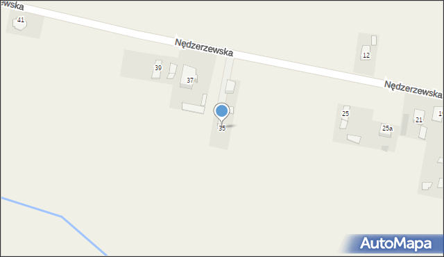 Tłokinia Kościelna, Nędzerzewska, 35, mapa Tłokinia Kościelna