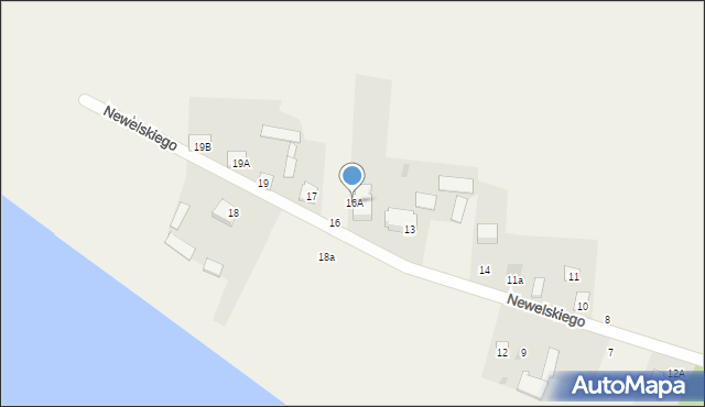 Wodynie, Newelskiego, 16A, mapa Wodynie