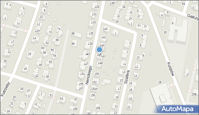 Wrocław, Nenckiego Marcelego, 146A, mapa Wrocławia