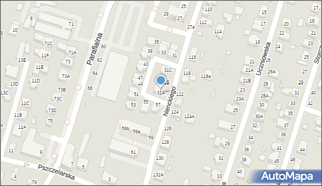 Wrocław, Nenckiego Marcelego, 31A, mapa Wrocławia