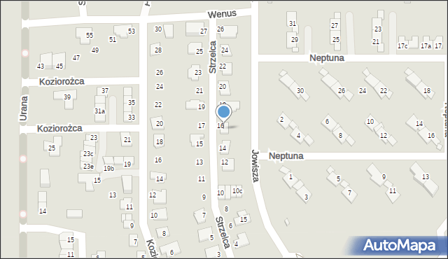 Zabrze, Neptuna, 16, mapa Zabrza