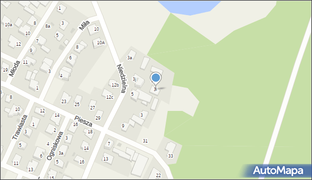 Białe Błota, Niedzielna, 3i, mapa Białe Błota