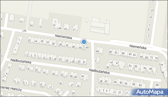 Białystok, Niemeńska, 42, mapa Białegostoku