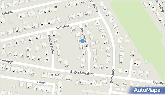 Białystok, Niemcewicza Juliana Ursyna, 5, mapa Białegostoku