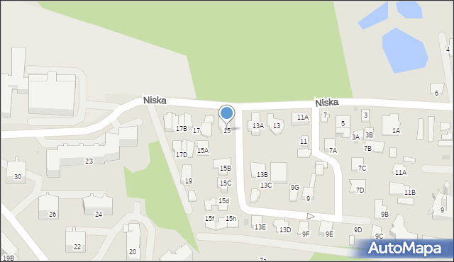 Białystok, Niska, 15, mapa Białegostoku