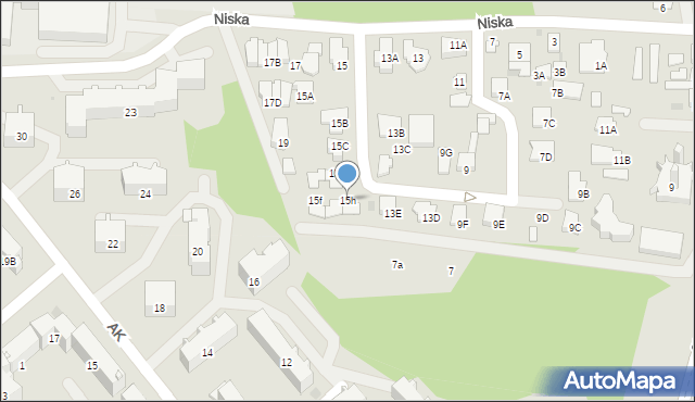 Białystok, Niska, 15h, mapa Białegostoku