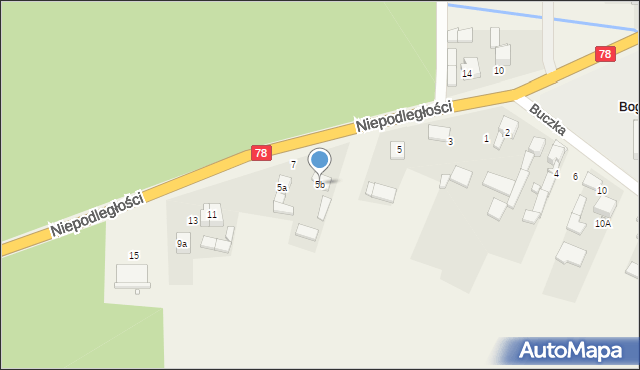 Boguchwałowice, Niepodległości, 5b, mapa Boguchwałowice