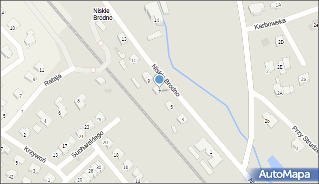 Brodnica, Niskie Brodno, 7, mapa Brodnica