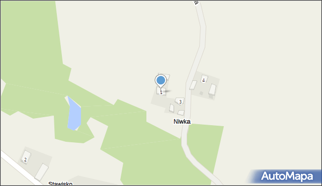 Brzózki, Niwka, 1, mapa Brzózki