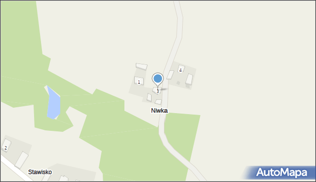 Brzózki, Niwka, 3, mapa Brzózki