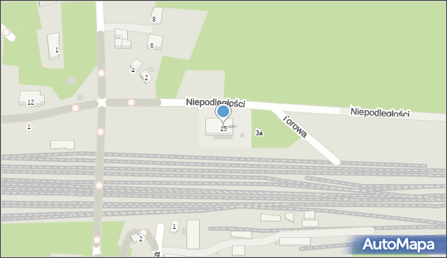 Bukowno, Niepodległości, 15, mapa Bukowno