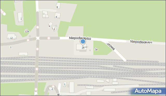 Bukowno, Niepodległości, 15, mapa Bukowno