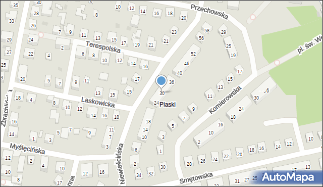 Bydgoszcz, Niewieścińska, 30, mapa Bydgoszczy