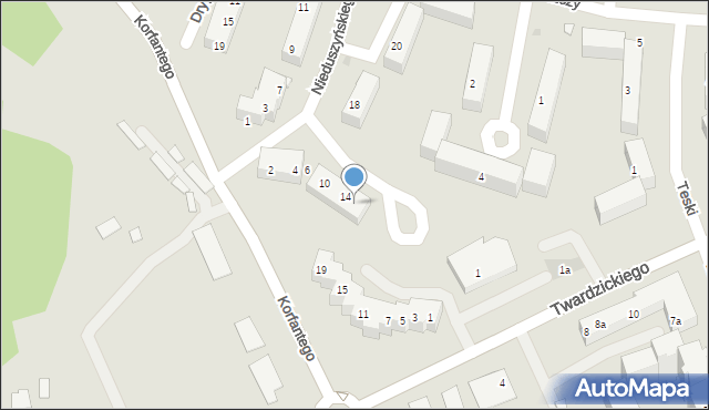 Bydgoszcz, Nieduszyńskiego Czesława, 16, mapa Bydgoszczy