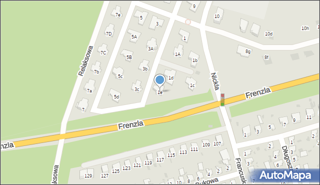 Bytom, Nickla Józefa, 1e, mapa Bytomia