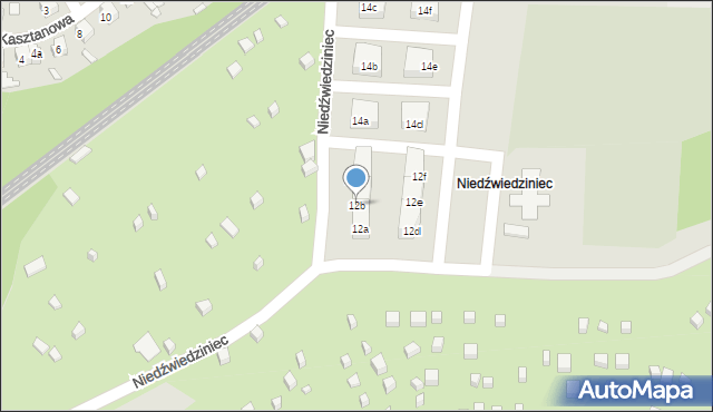 Chorzów, Niedźwiedziniec, 12b, mapa Chorzów