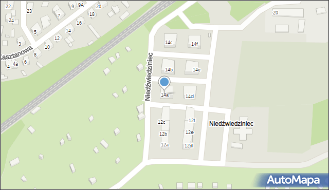 Chorzów, Niedźwiedziniec, 14a, mapa Chorzów