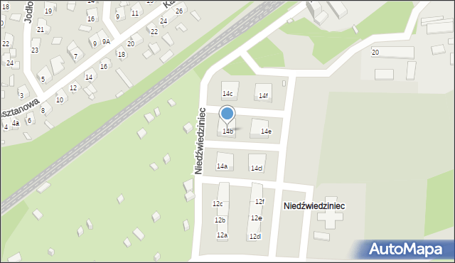 Chorzów, Niedźwiedziniec, 14b, mapa Chorzów