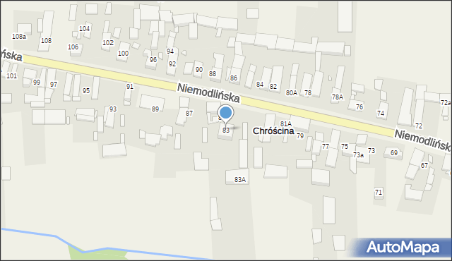 Chróścina, Niemodlińska, 83, mapa Chróścina