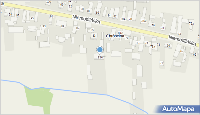 Chróścina, Niemodlińska, 83A, mapa Chróścina