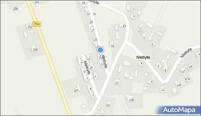 Cianowice, Niebyła, 21, mapa Cianowice