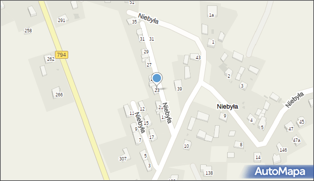 Cianowice, Niebyła, 23, mapa Cianowice