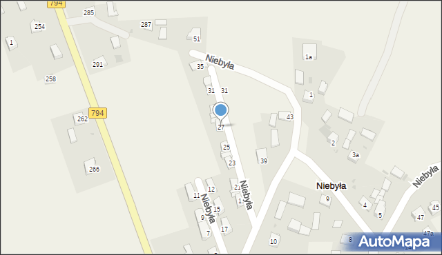 Cianowice, Niebyła, 27, mapa Cianowice