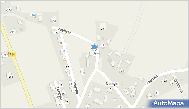 Cianowice, Niebyła, 43, mapa Cianowice