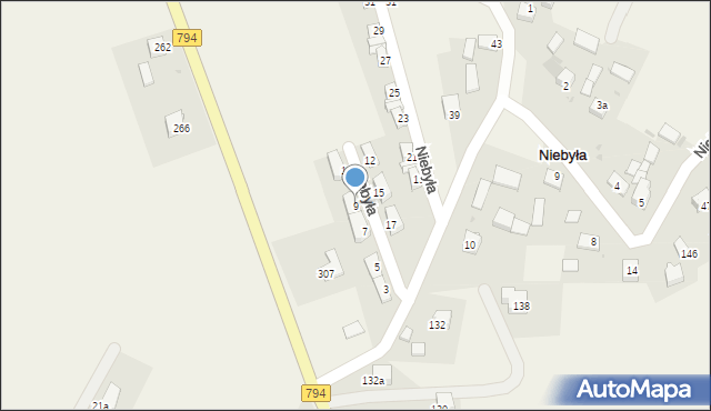 Cianowice, Niebyła, 9, mapa Cianowice