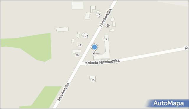 Ciechanów, Niechodzka, 31, mapa Ciechanów