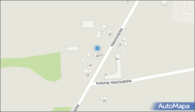 Ciechanów, Niechodzka, 42, mapa Ciechanów