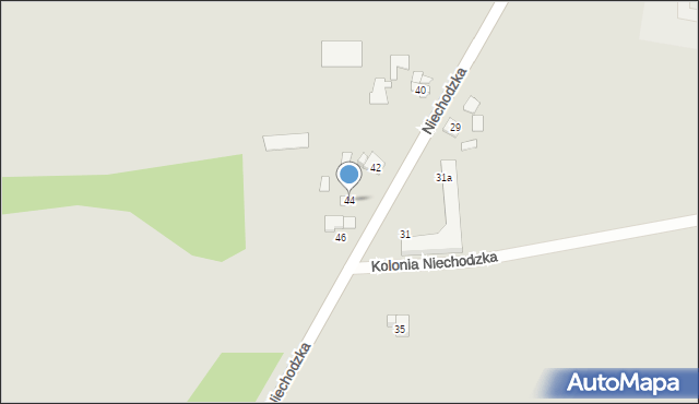 Ciechanów, Niechodzka, 44, mapa Ciechanów