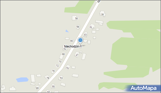 Ciechanów, Niechodzka, 45, mapa Ciechanów