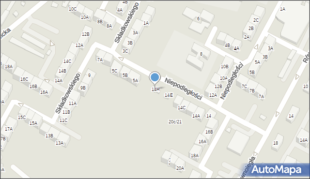 Czeladź, Niepodległości, 14H, mapa Czeladź