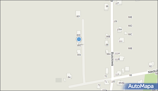 Częstochowa, Nieduża, 80C, mapa Częstochowy