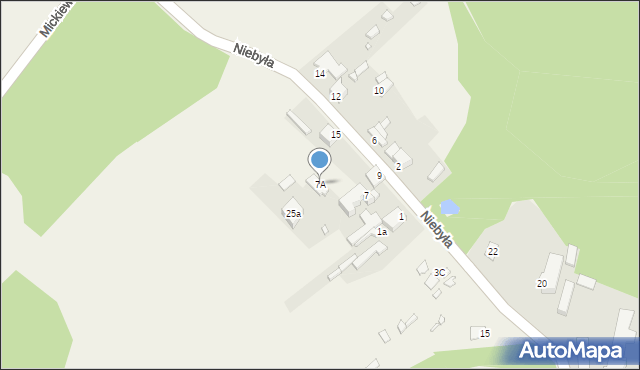 Dobieszowice, Niebyła, 7A, mapa Dobieszowice