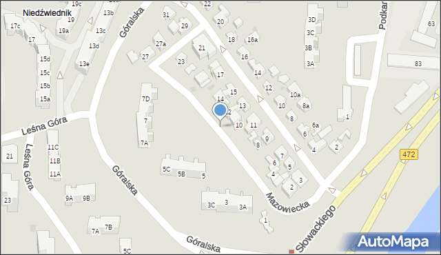 Gdańsk, Niedźwiednik, 13a, mapa Gdańska