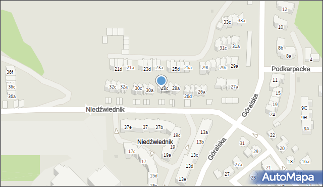 Gdańsk, Niedźwiednik, 28d, mapa Gdańska