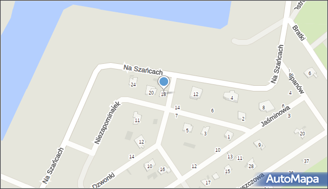 Gdańsk, Niezapominajek, 18, mapa Gdańska