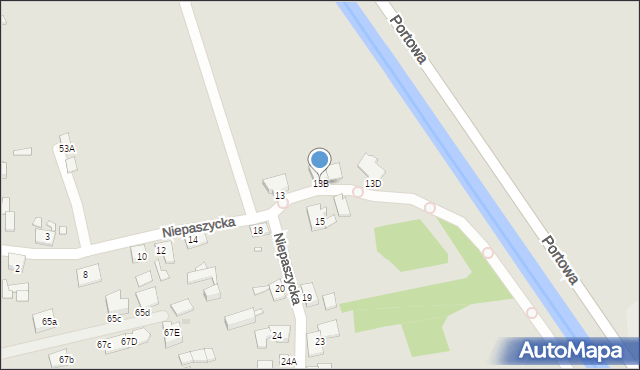 Gliwice, Niepaszycka, 13B, mapa Gliwic