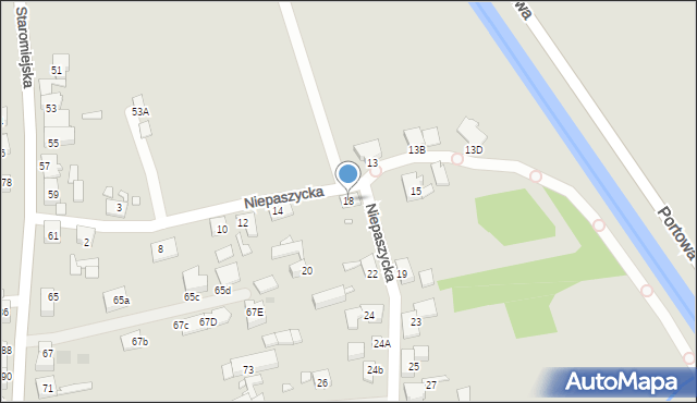 Gliwice, Niepaszycka, 18, mapa Gliwic