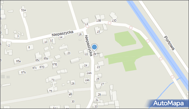 Gliwice, Niepaszycka, 19, mapa Gliwic